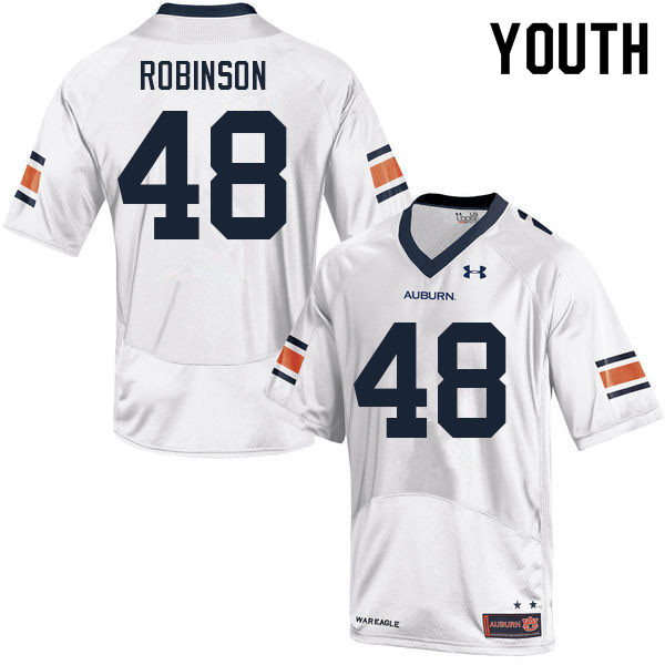 Youth #48 Marquis Robinson Auburn Tigers College Football Jerseys Sale-White - Click Image to Close